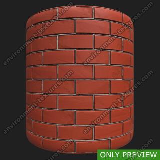 PBR Texture of Wall Bricks Old #3